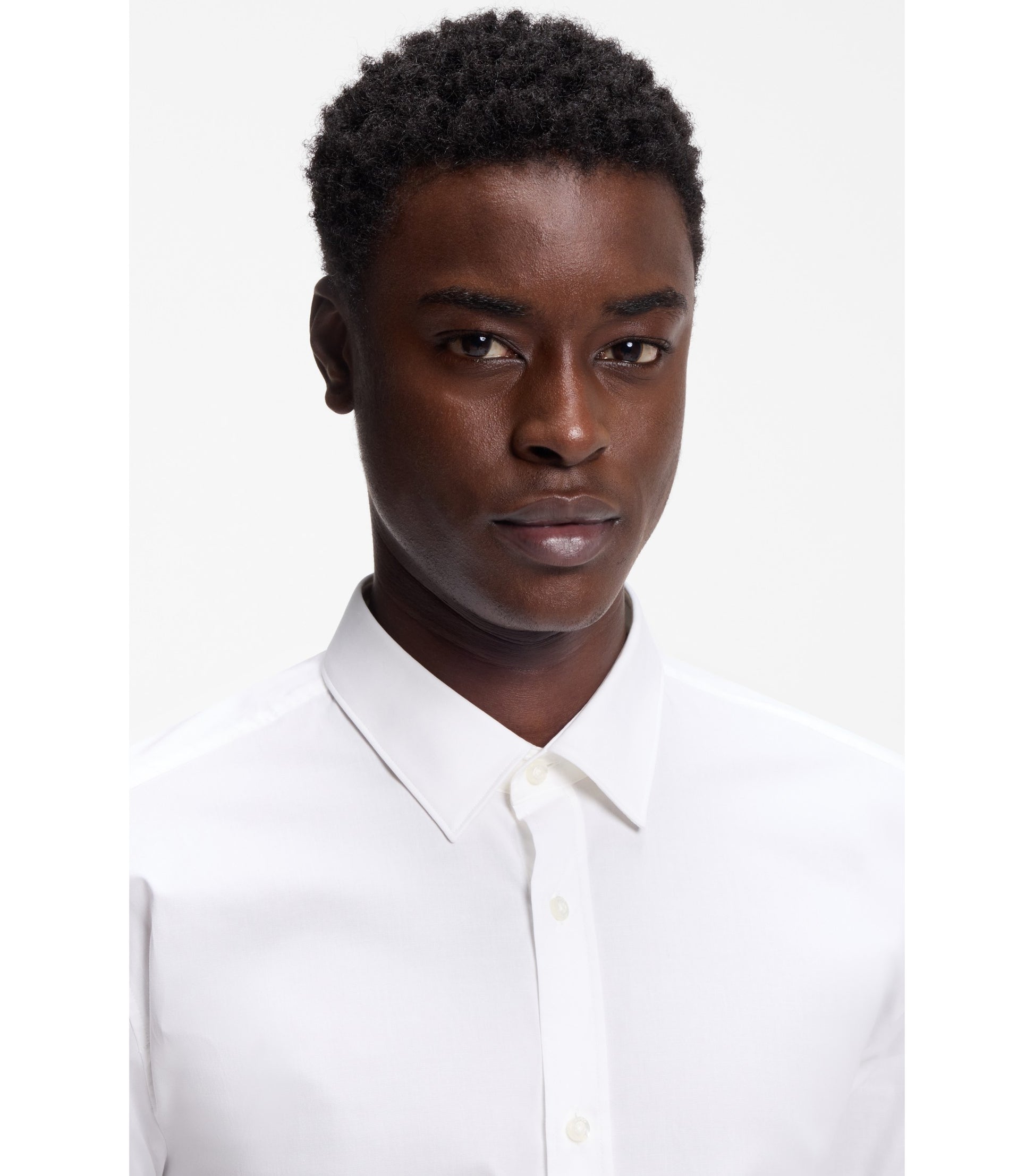 Extra-slim-fit shirt in stretch-cotton poplin
