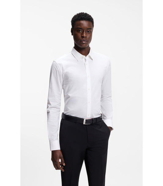 Extra-slim-fit shirt in stretch-cotton poplin