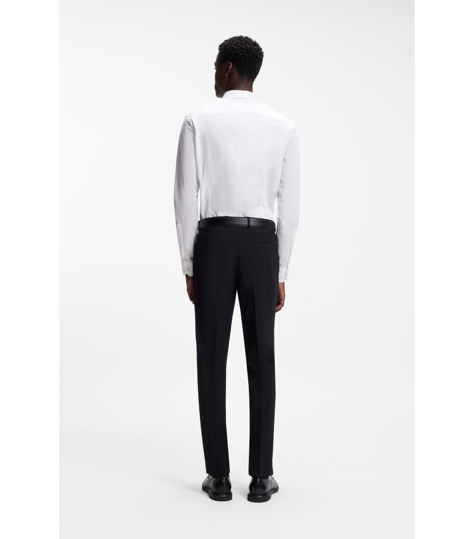 Extra-slim-fit shirt in stretch-cotton poplin