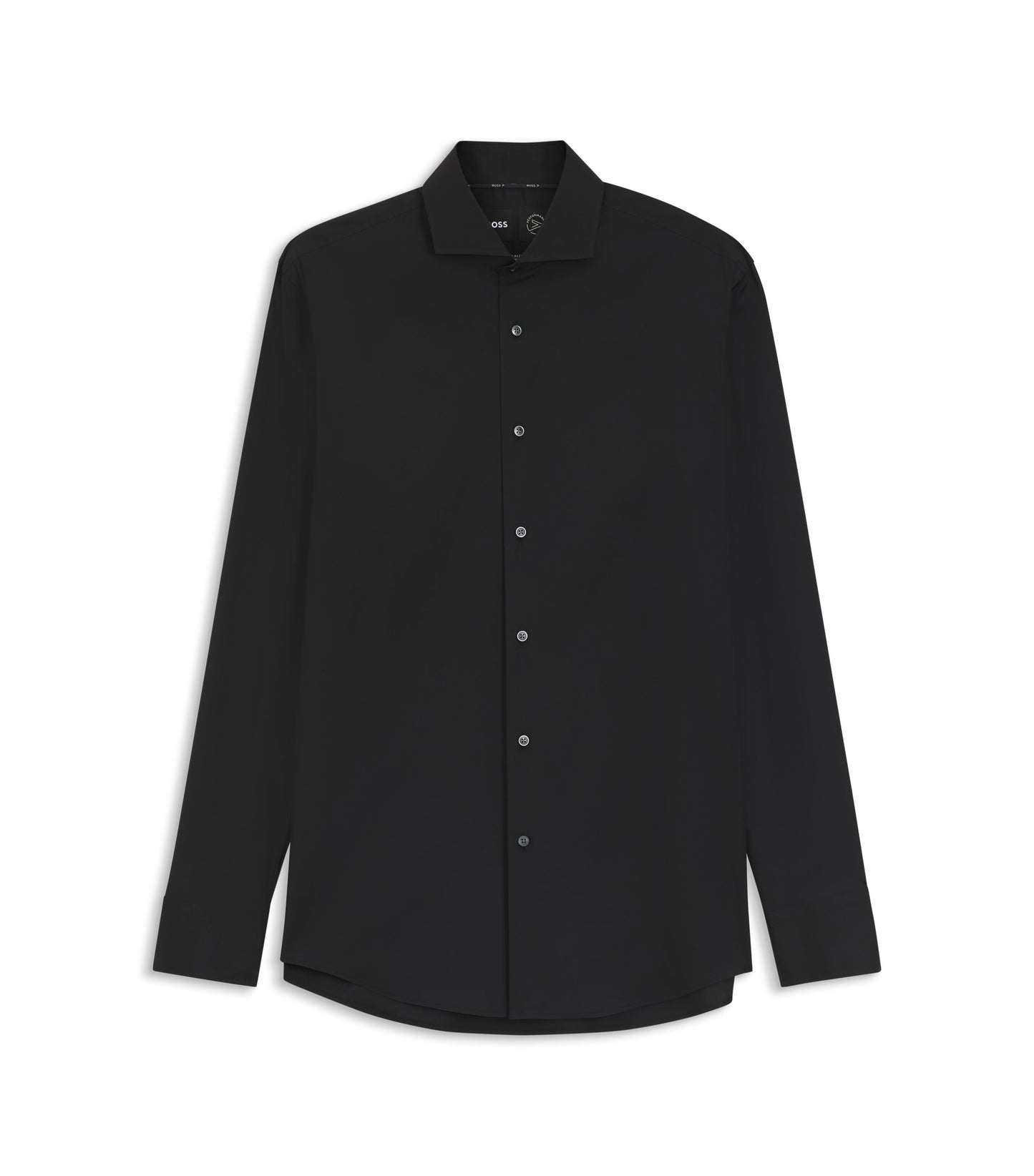 Slim-fit shirt in easy-iron cotton-blend poplin
