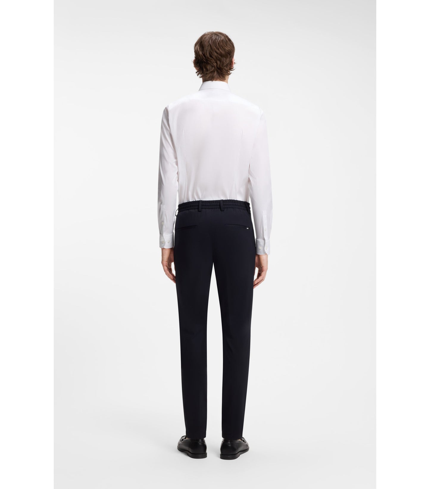 Slim-fit shirt in easy-iron cotton-blend poplin