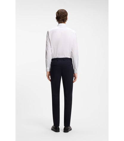 Slim-fit shirt in easy-iron cotton-blend poplin