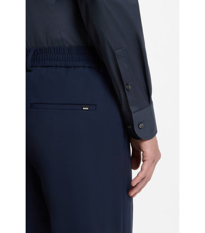 Slim-fit shirt in easy-iron cotton-blend poplin