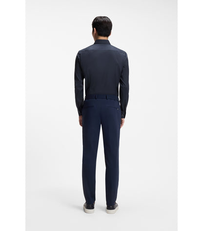 Slim-fit shirt in easy-iron cotton-blend poplin