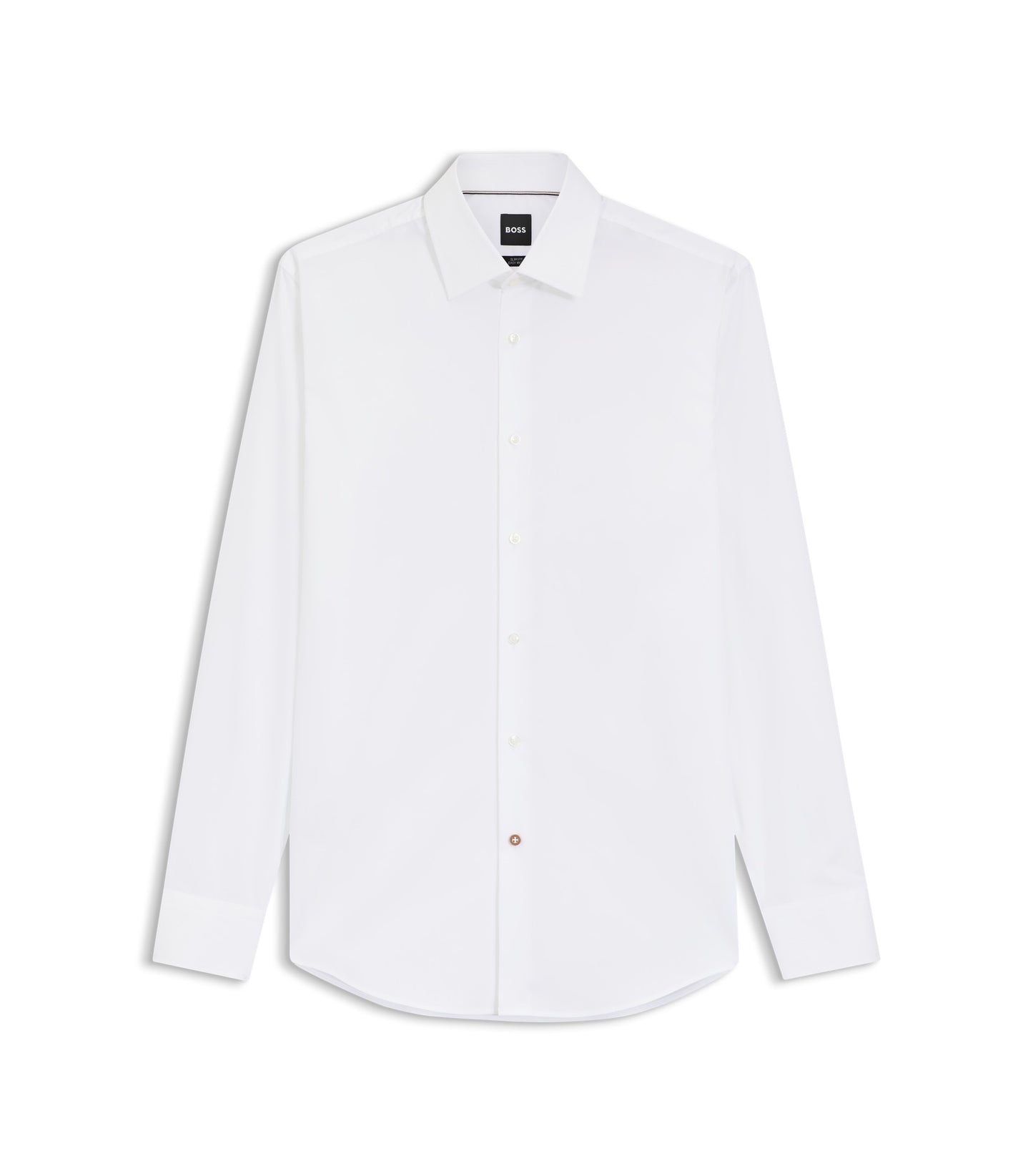 Slim-fit shirt in easy-iron cotton poplin
