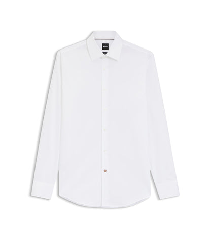 Slim-fit shirt in easy-iron cotton poplin