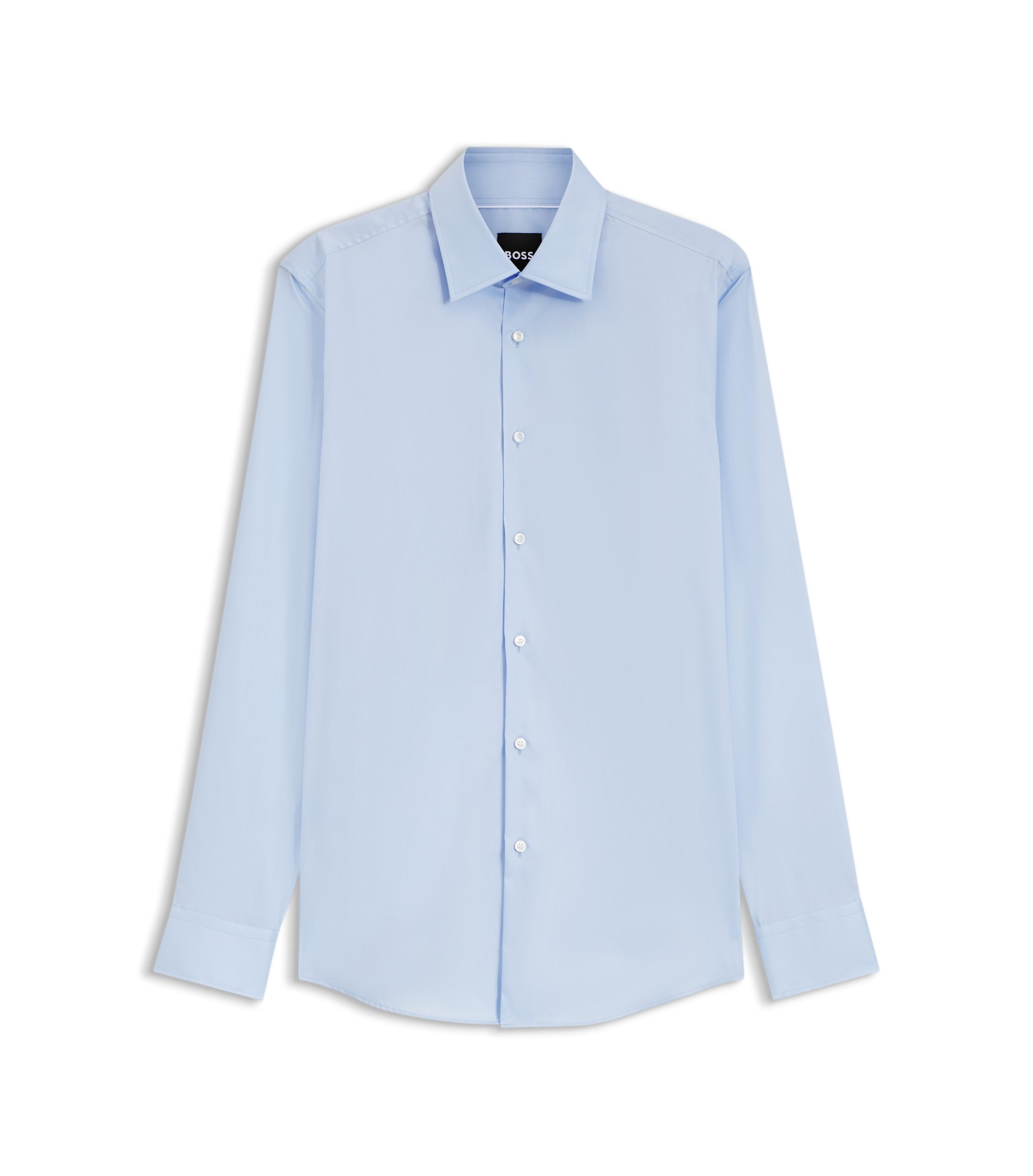 Slim-fit shirt in easy-iron cotton poplin