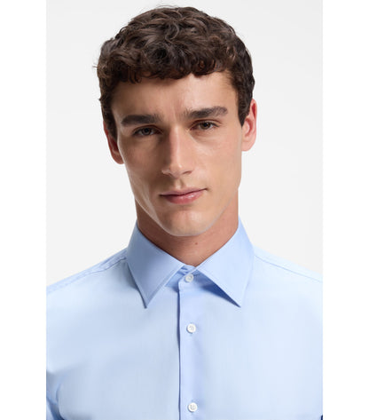 Slim-fit shirt in easy-iron cotton poplin