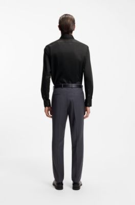 Regular-fit shirt in easy-iron cotton poplin