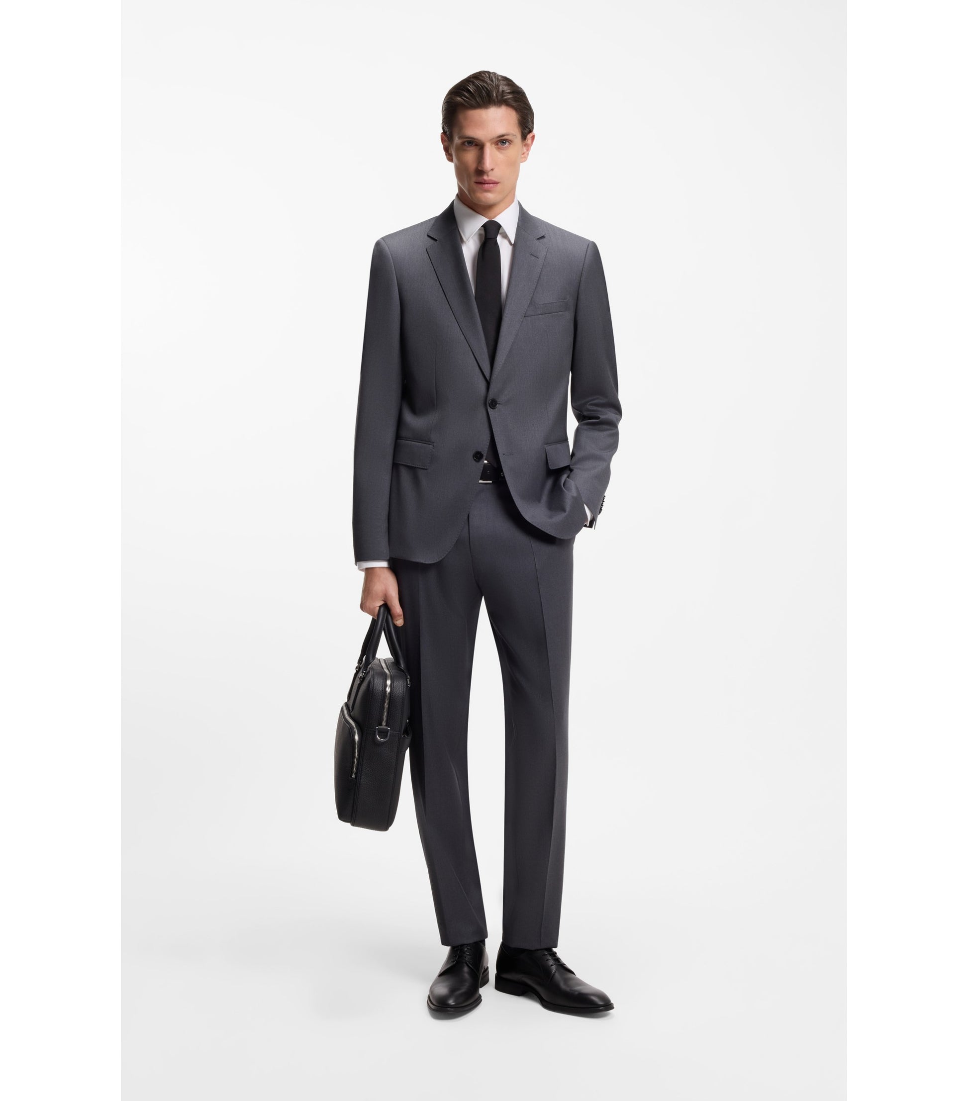 Regular-fit shirt in easy-iron cotton poplin