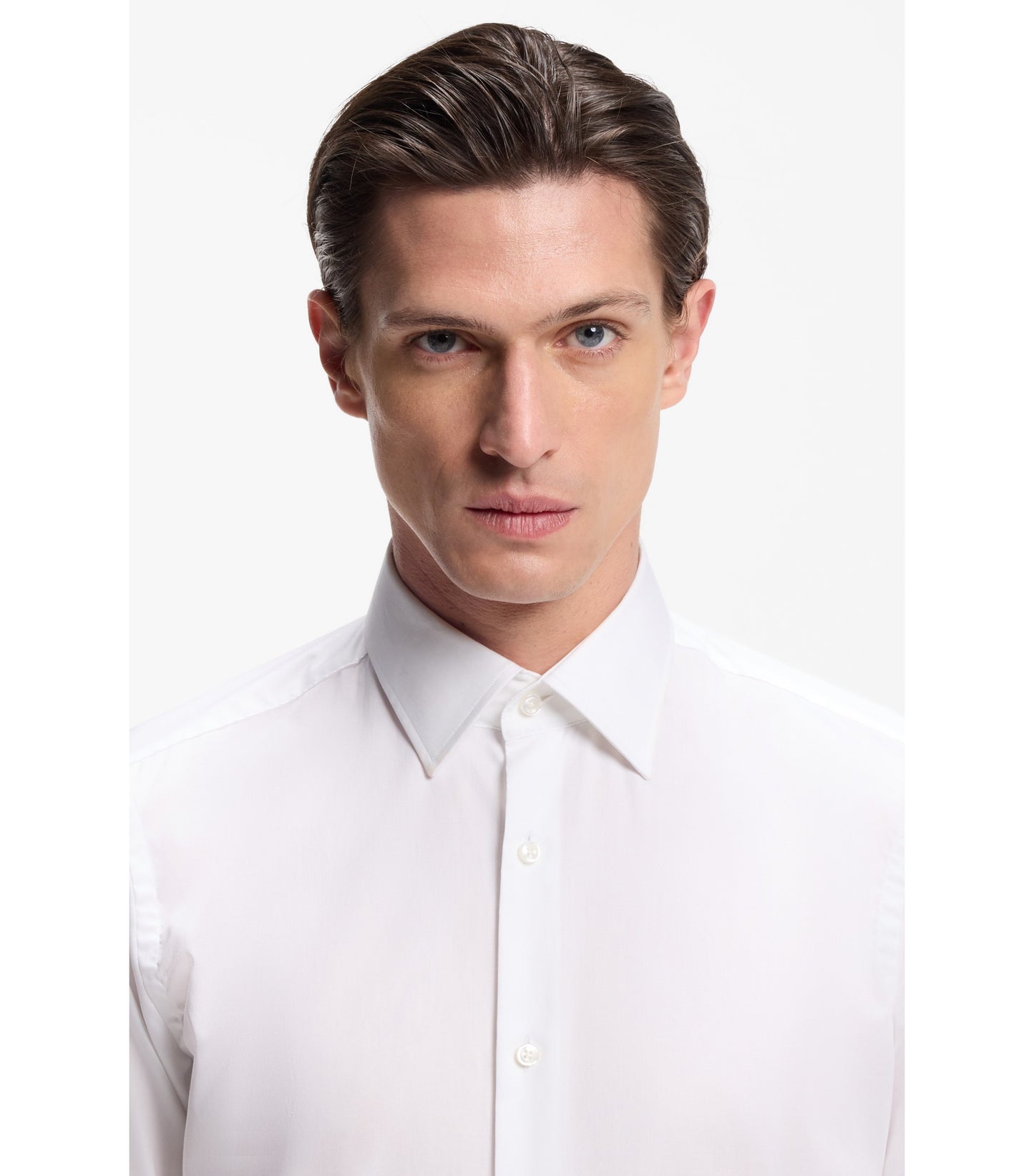 Regular-fit shirt in easy-iron cotton poplin