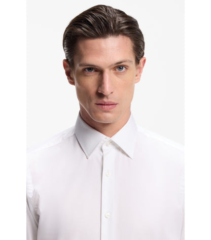 Regular-fit shirt in easy-iron cotton poplin