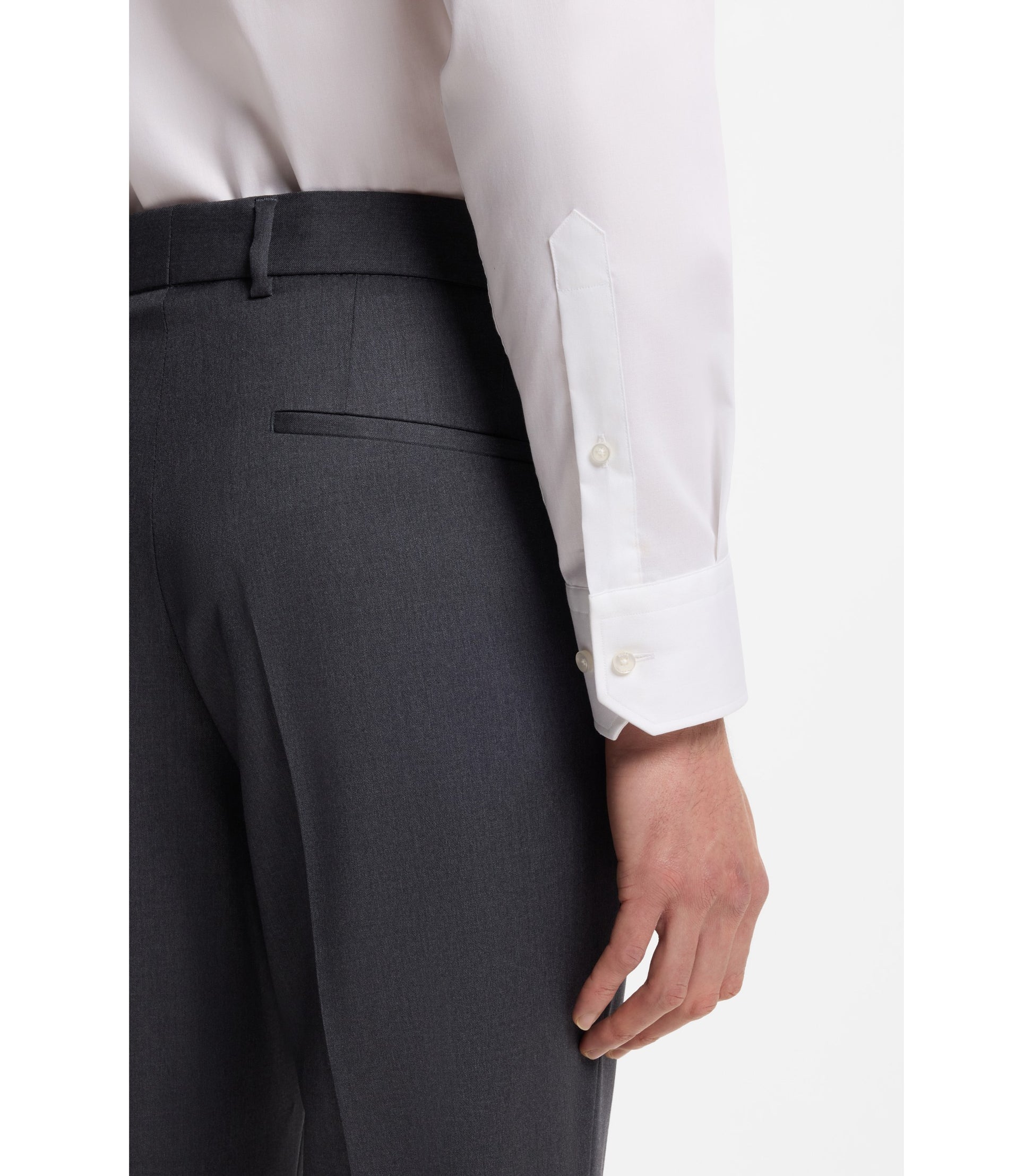 Regular-fit shirt in easy-iron cotton poplin