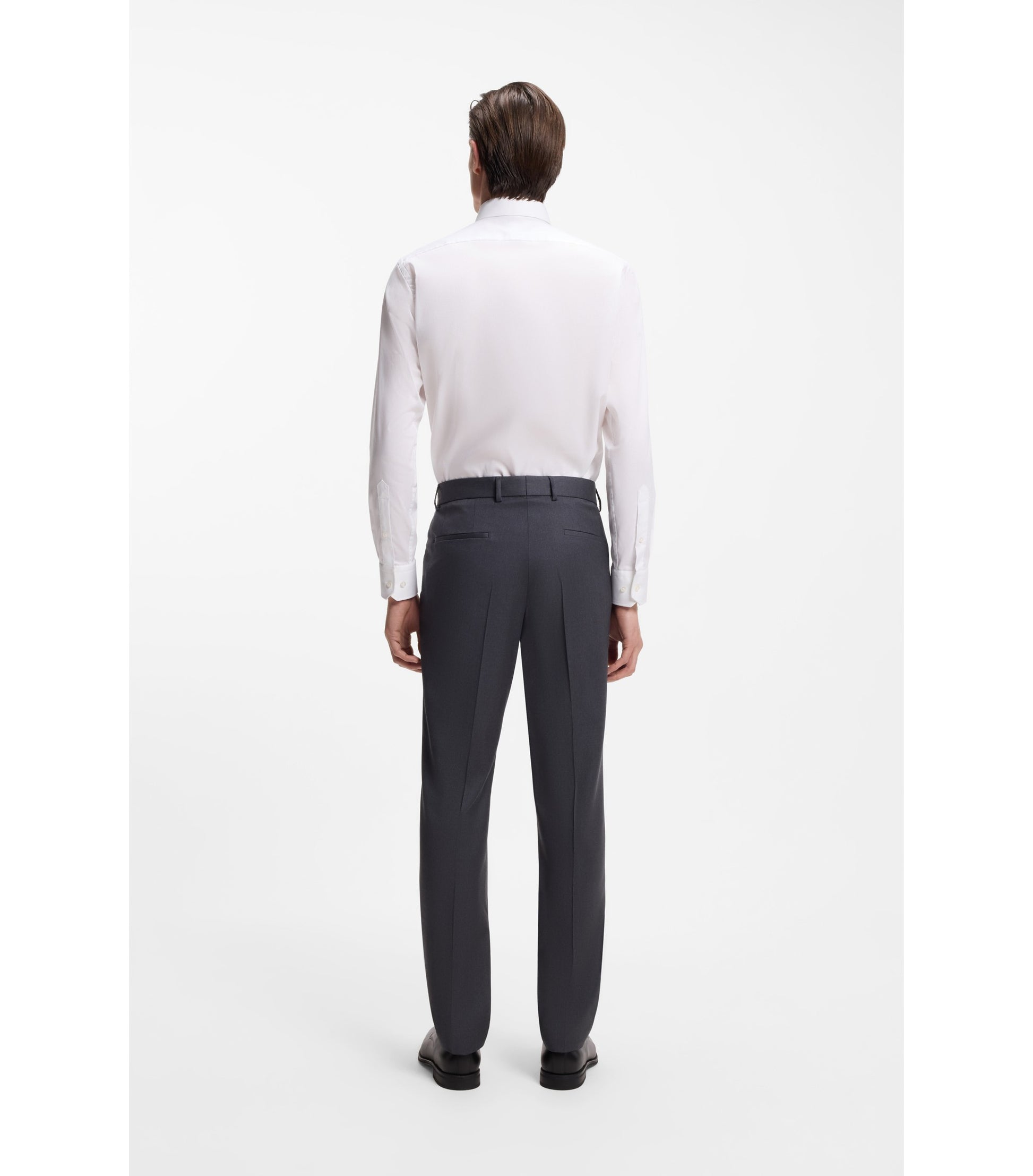 Regular-fit shirt in easy-iron cotton poplin