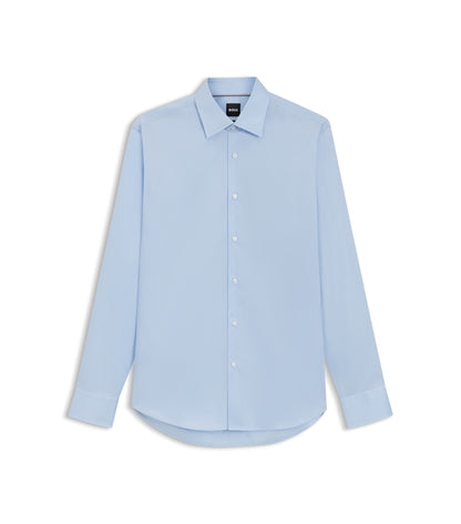Regular-fit shirt in easy-iron cotton poplin