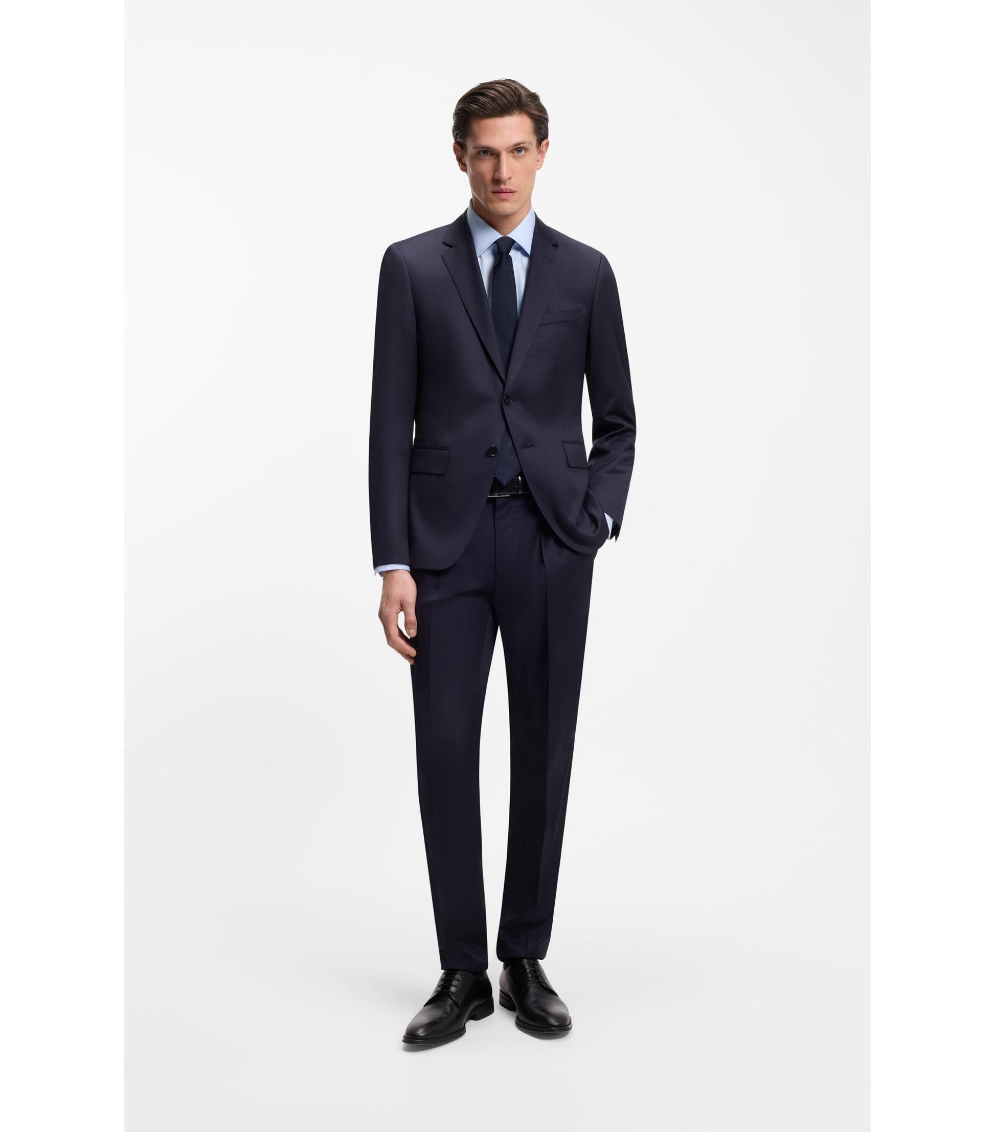 Regular-fit shirt in easy-iron cotton poplin