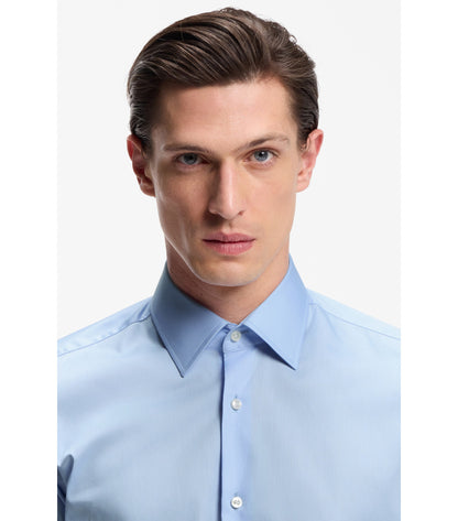 Regular-fit shirt in easy-iron cotton poplin
