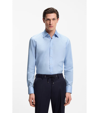 Regular-fit shirt in easy-iron cotton poplin