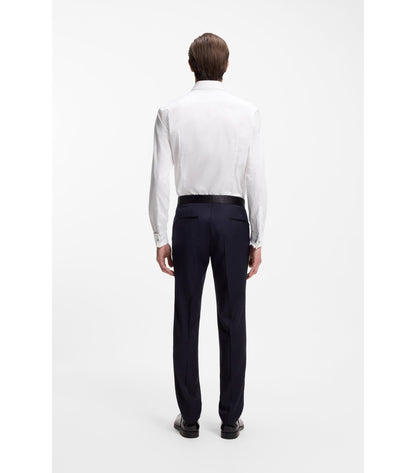 Slim-fit dress shirt in easy-iron stretch cotton