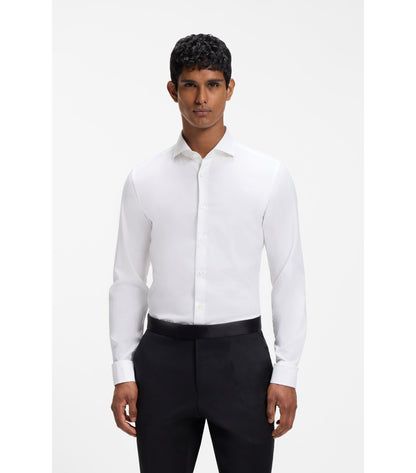 Slim-fit shirt in stretch-cotton twill