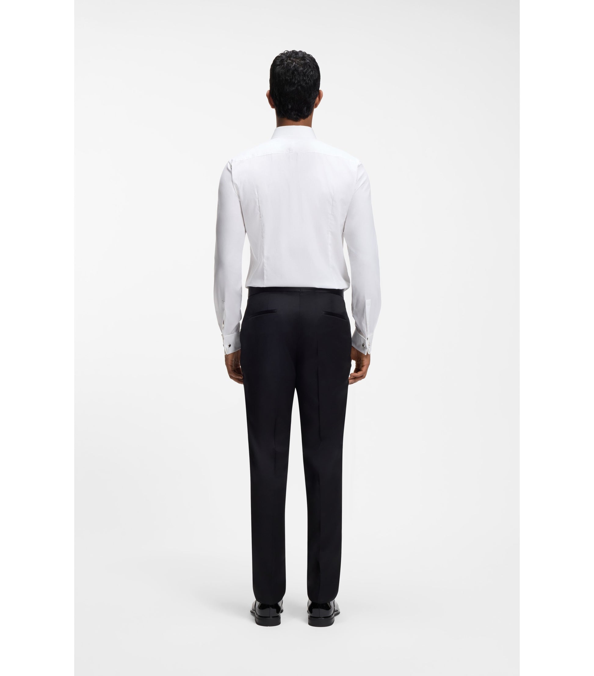 Slim-fit shirt in stretch-cotton twill
