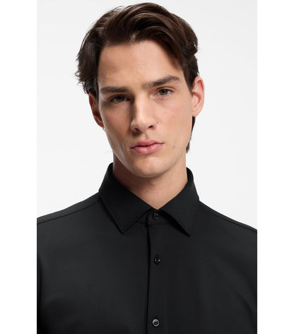 Slim-fit shirt in performance-stretch jersey