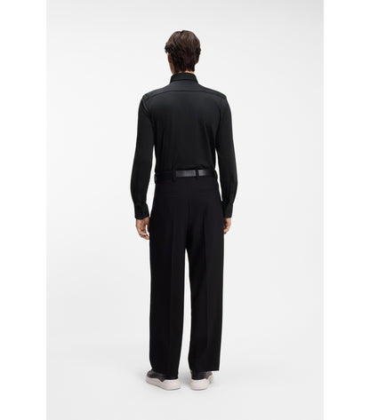 Slim-fit shirt in performance-stretch jersey