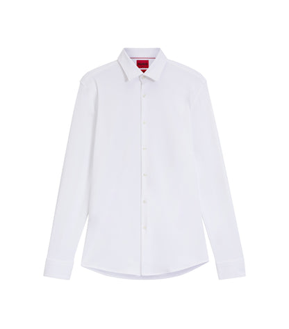 Slim-fit shirt in performance-stretch jersey