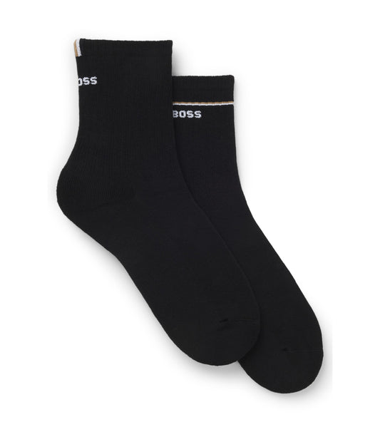 Two-pack of short socks with logo details
