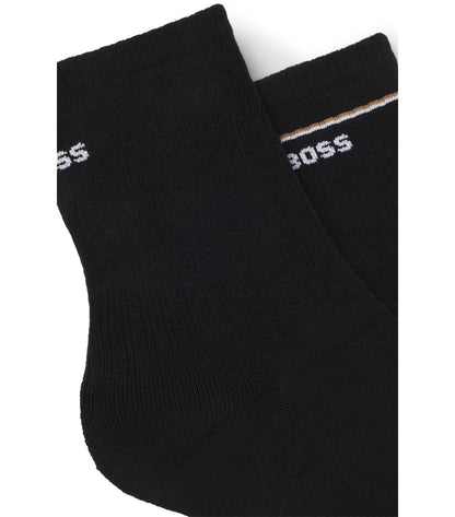 Two-pack of short socks with logo details