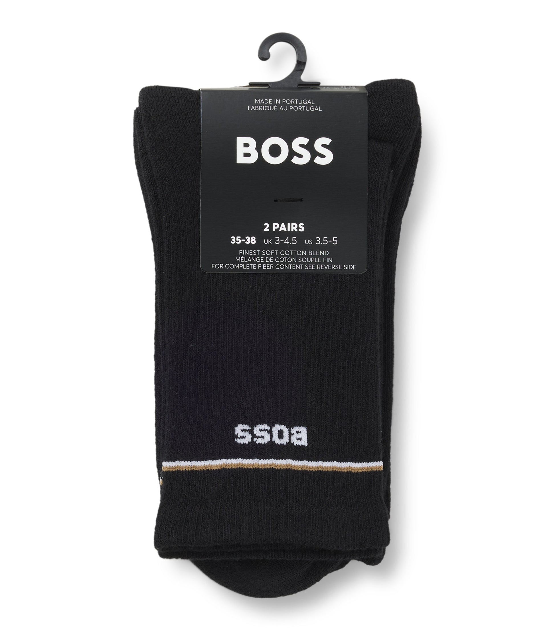 Two-pack of short socks with logo details