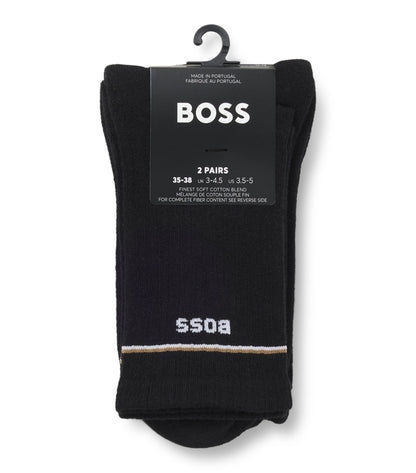 Two-pack of short socks with logo details