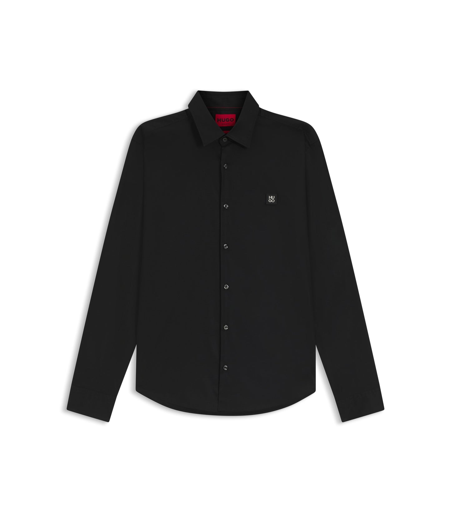 Slim-fit shirt in stretch-cotton canvas