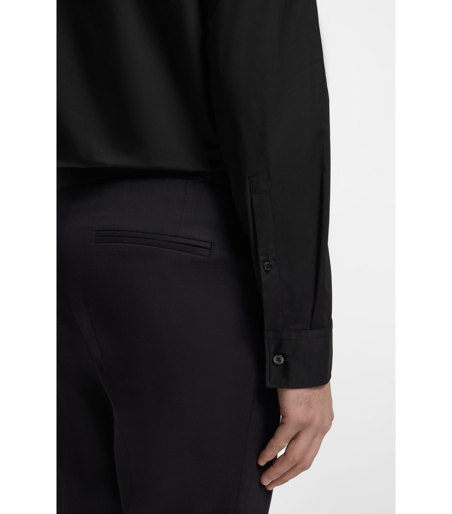 Slim-fit shirt in stretch-cotton canvas