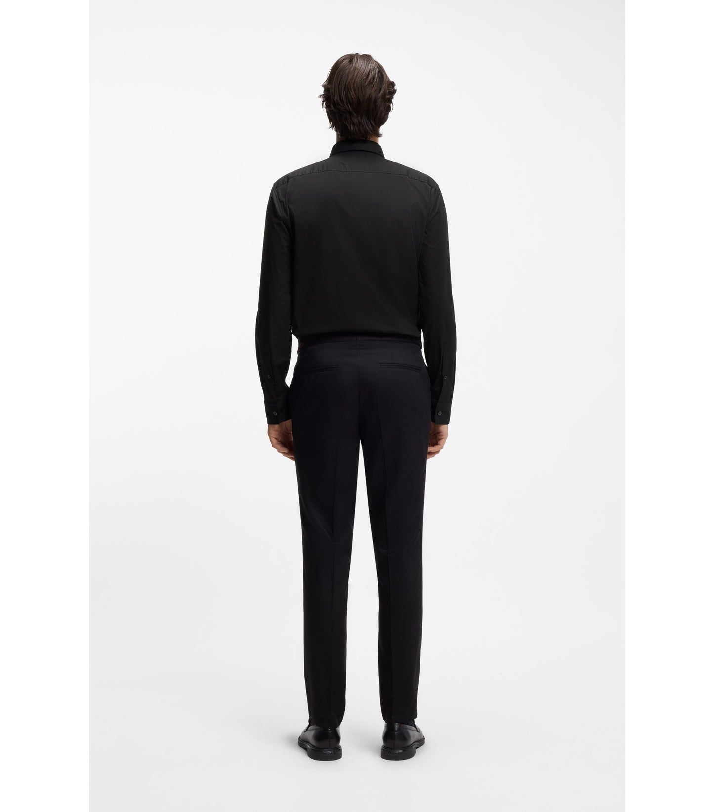 Slim-fit shirt in stretch-cotton canvas