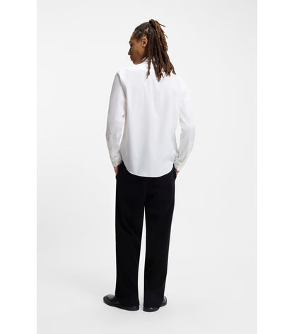 Slim-fit shirt in stretch-cotton canvas