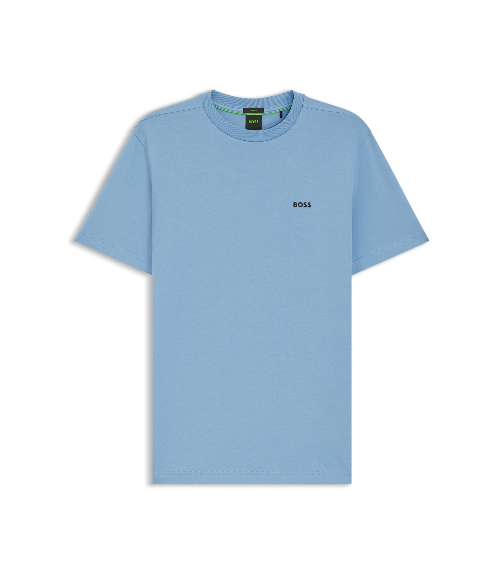 Stretch-cotton T-shirt with logo detail