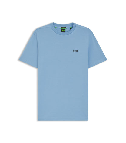 Stretch-cotton T-shirt with logo detail