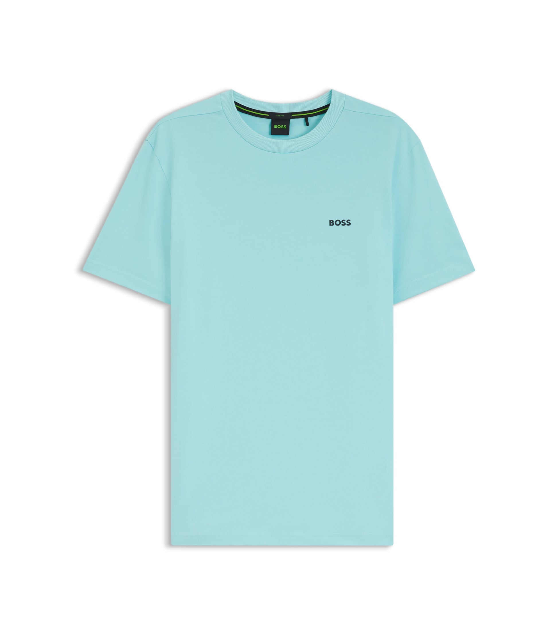 Stretch-cotton T-shirt with logo detail
