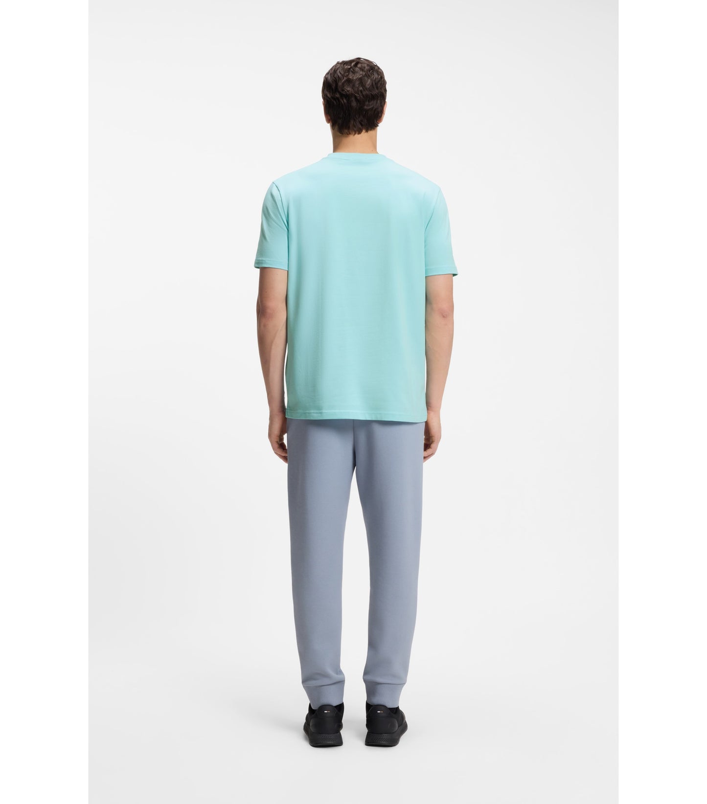 Stretch-cotton T-shirt with logo detail