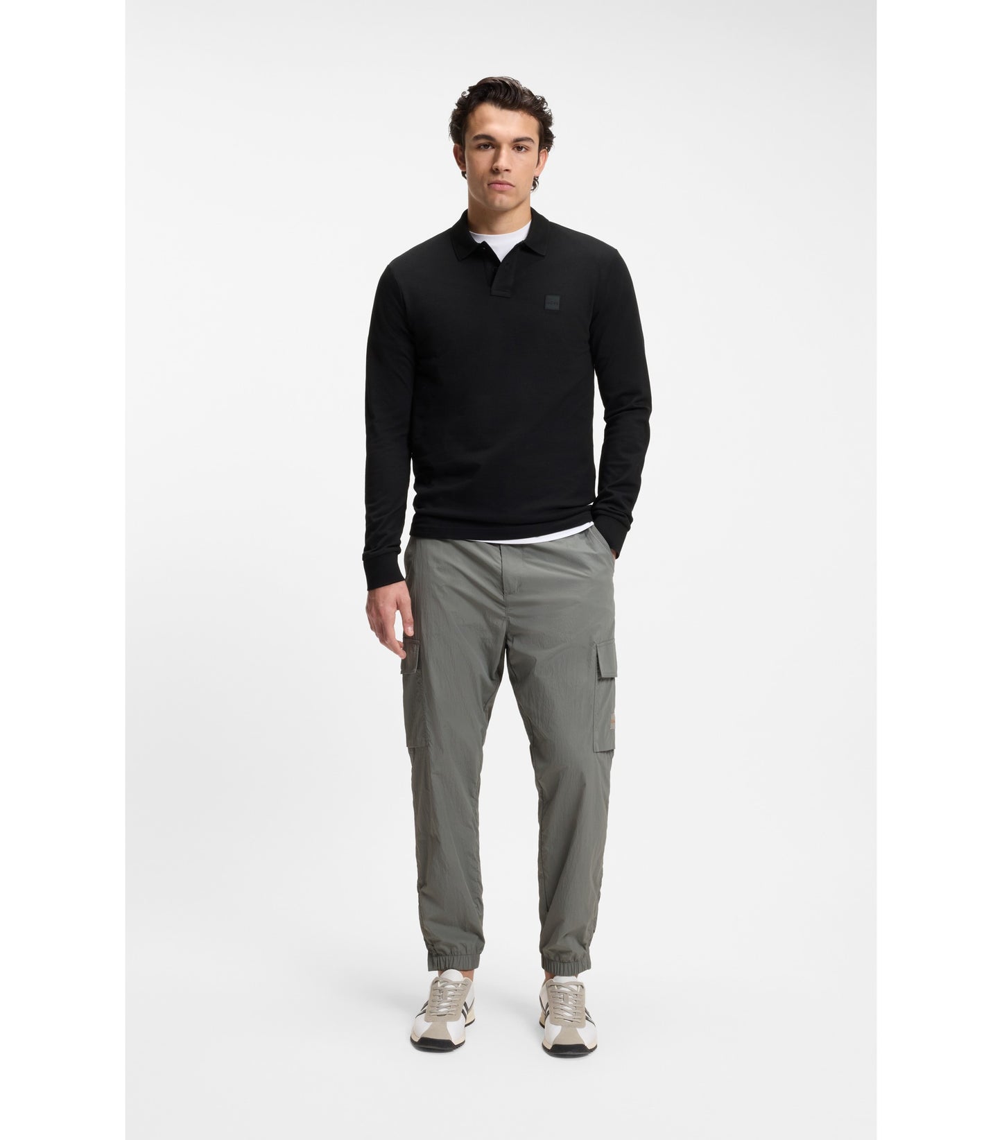 Slim-fit polo shirt in stretch-cotton piqué