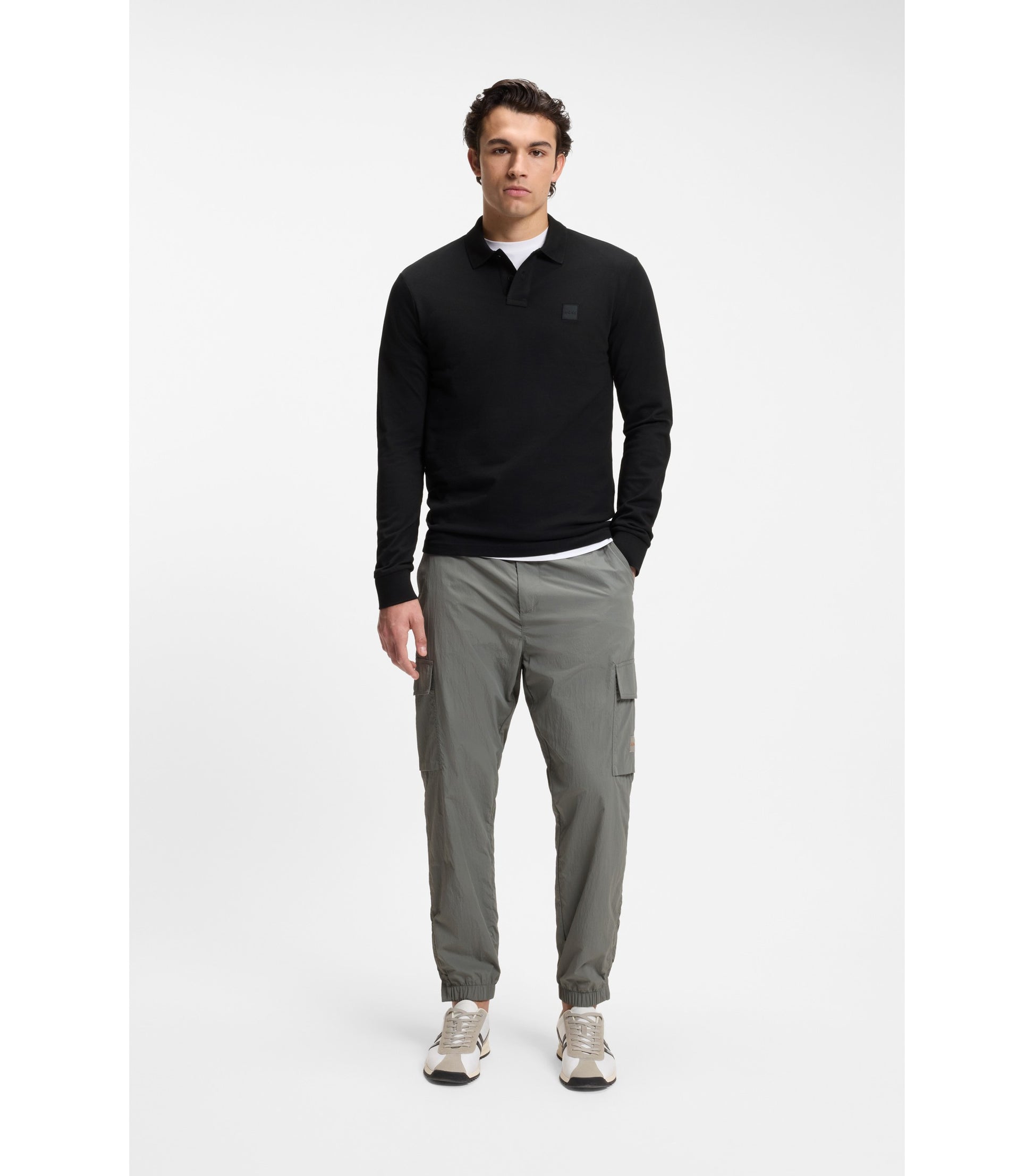 Slim-fit polo shirt in stretch-cotton piqué