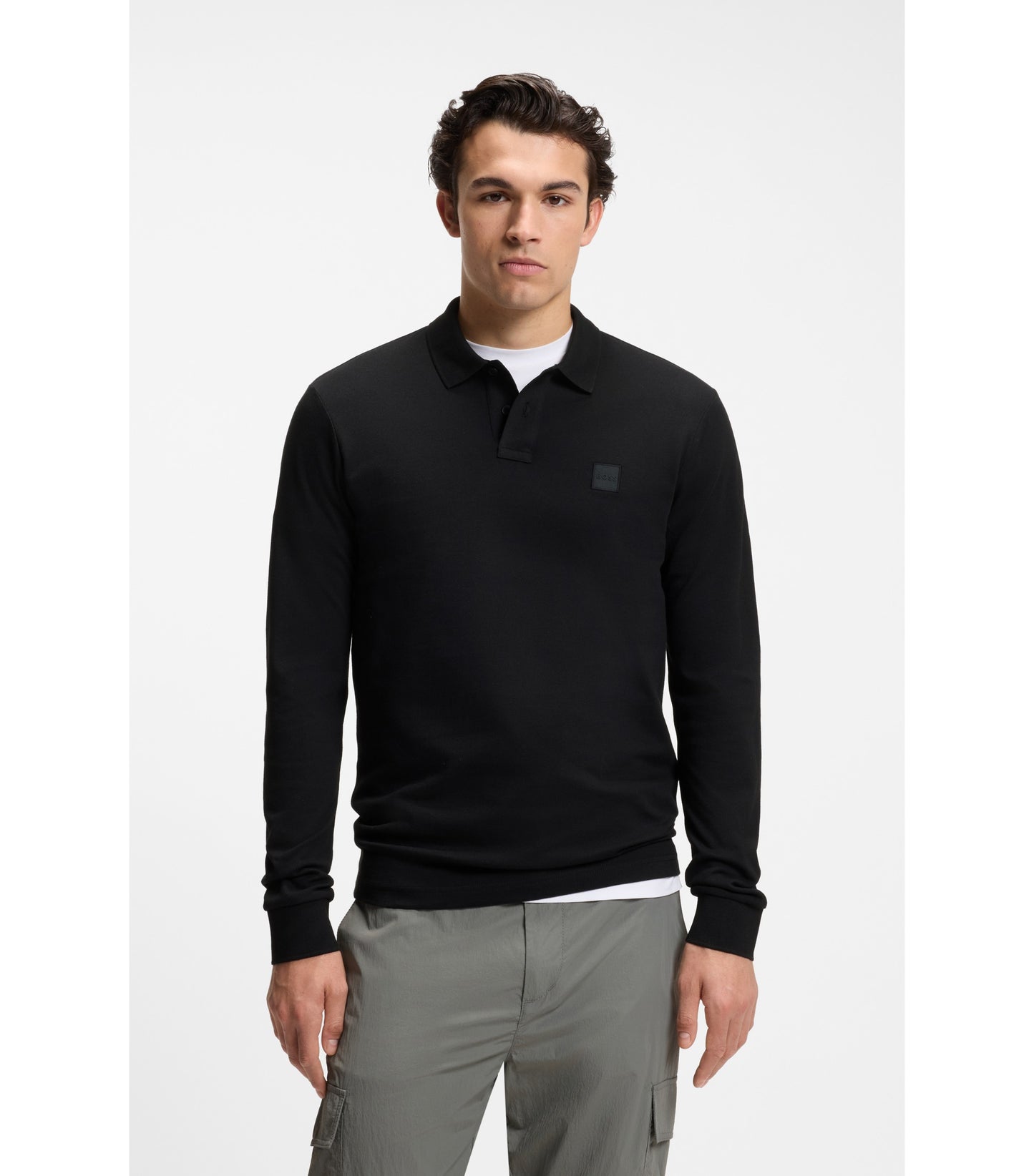 Slim-fit polo shirt in stretch-cotton piqué
