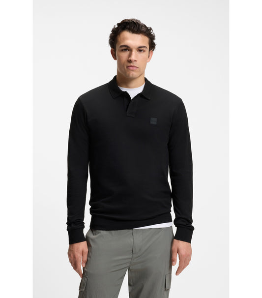 Slim-fit polo shirt in stretch-cotton piqué