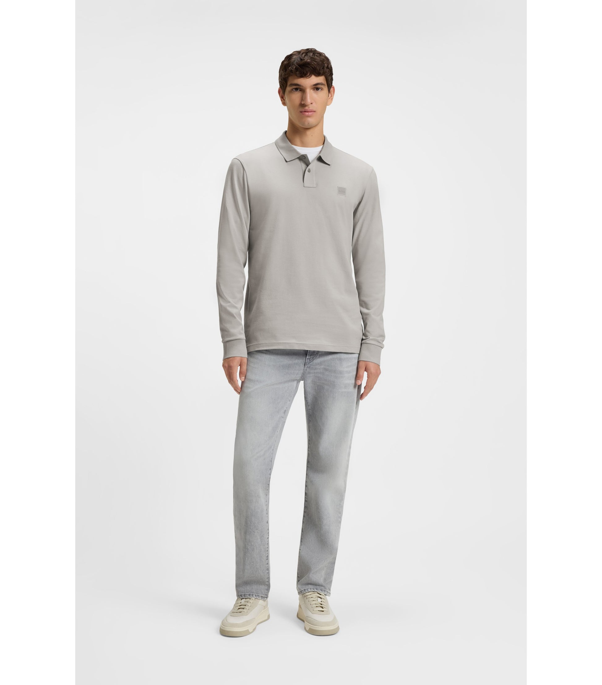 Slim-fit polo shirt in stretch-cotton piqué