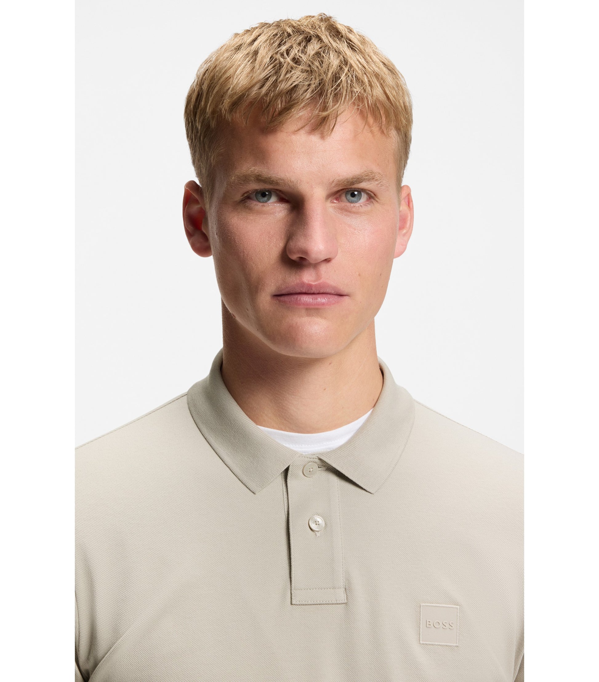 Slim-fit polo shirt in stretch-cotton piqué