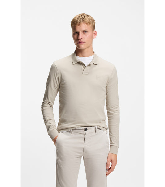 Slim-fit polo shirt in stretch-cotton piqué