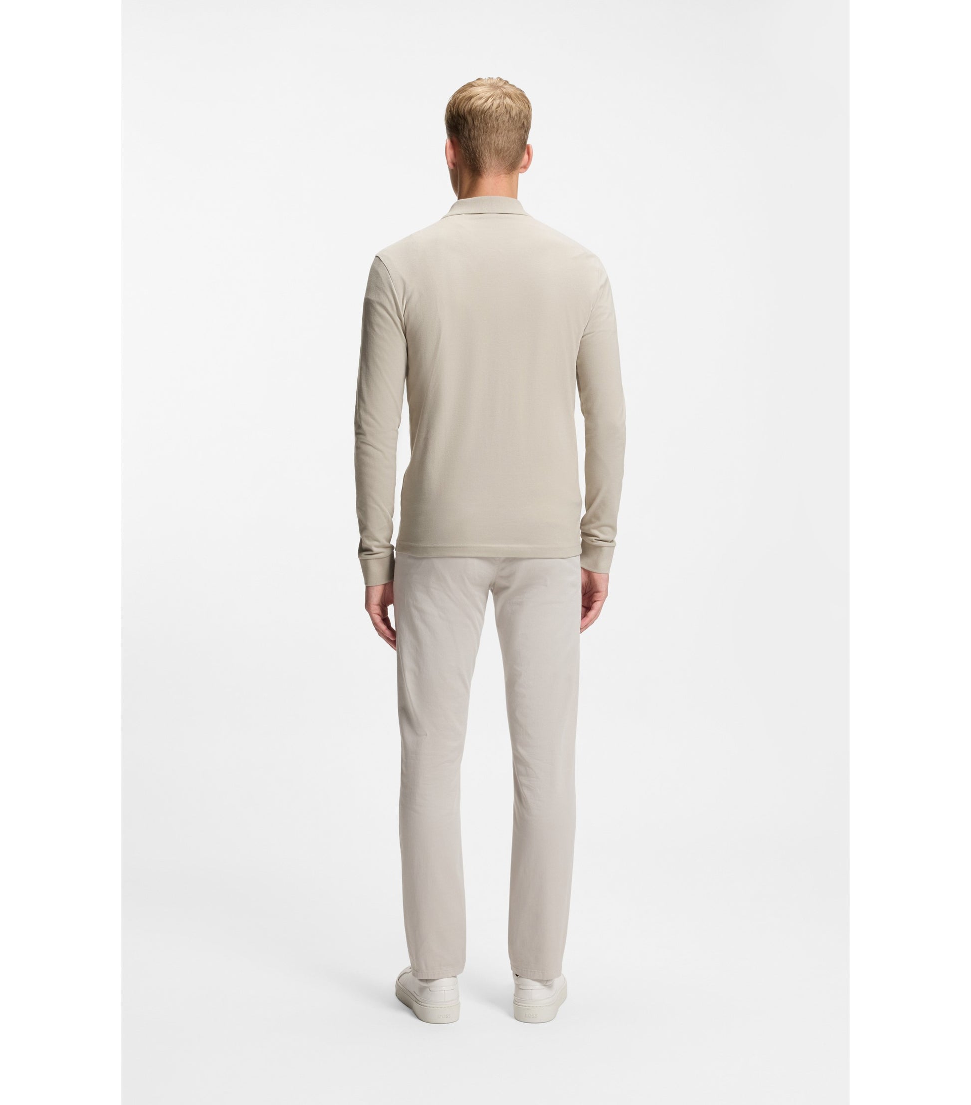 Slim-fit polo shirt in stretch-cotton piqué