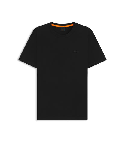 Cotton-jersey T-shirt with logo detail