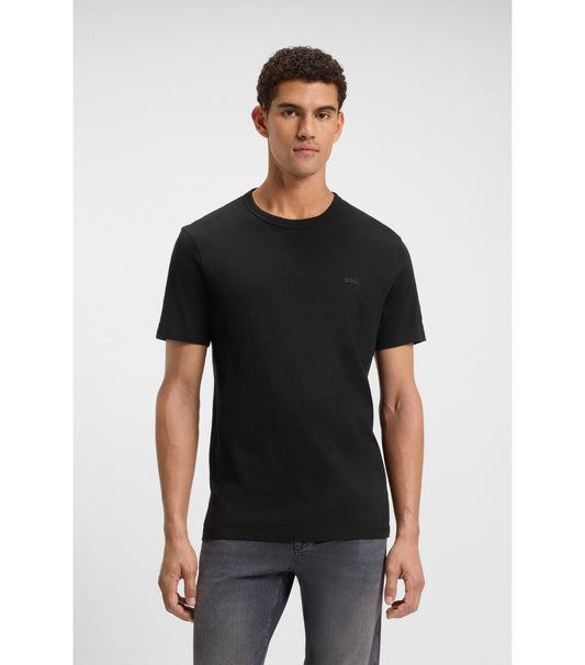 Cotton-jersey T-shirt with logo detail